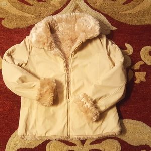 Women's faux fur reversible jacket